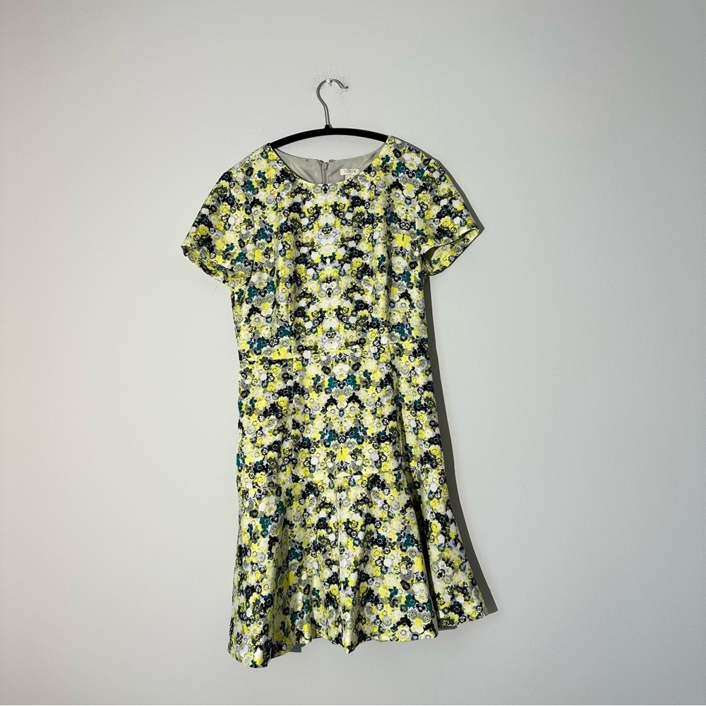 J. Crew Womens Short Sleeve Dress Floral size 4